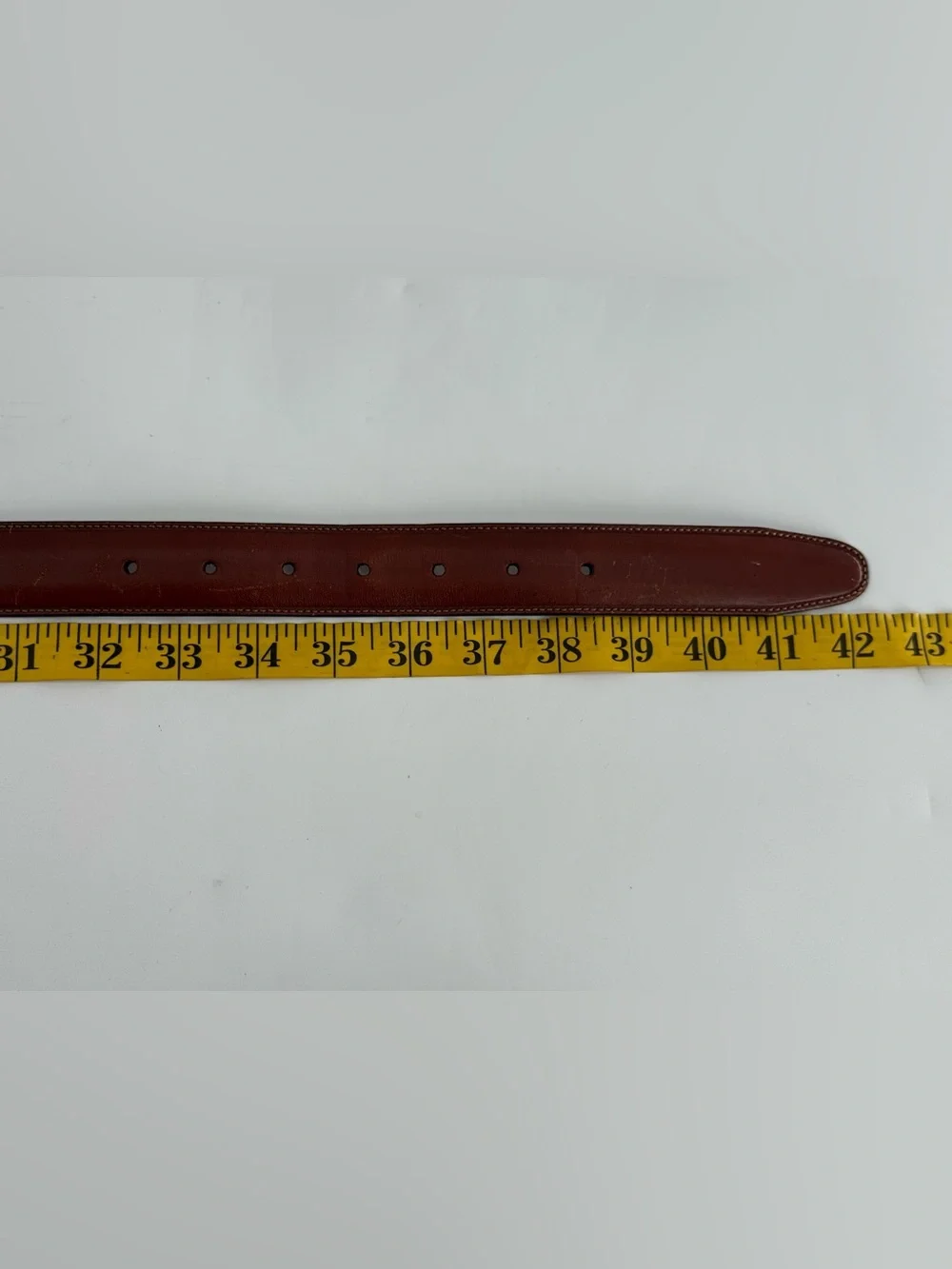 Perry Ellis Men’s Tan Brown Leather Belt 36